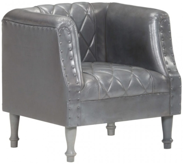 vidaXL Sessel Grau Echtes Ziegenleder 286618 Bild 11