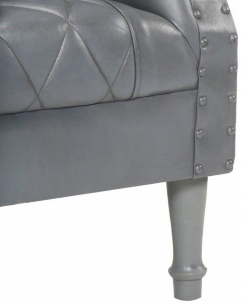 vidaXL Sessel Grau Echtes Ziegenleder 286618 Bild 6