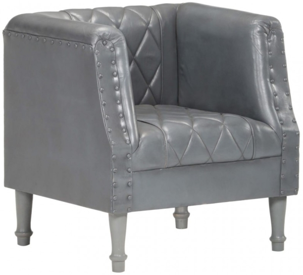 vidaXL Sessel Grau Echtes Ziegenleder 286618 Bild 8