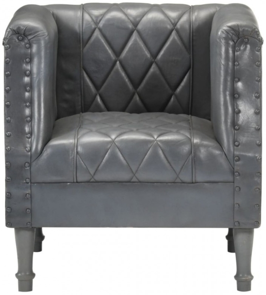 vidaXL Sessel Grau Echtes Ziegenleder 286618 Bild 3