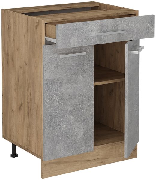 Küchenunterschrank R-Line Beton 60 cm mit Schublade, ohne Arbeitsplatte Vicco Bild 4
