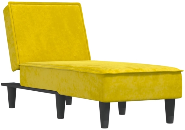 vidaXL Chaiselongue Gelb Samt 352839