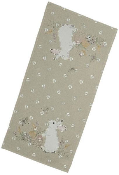 texpot Tischdecke Tischläufer Stickerei Osterhasen Ostern Frühling (1-tlg)