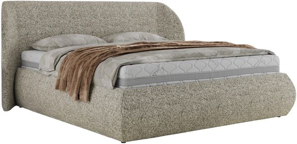 Polsterbett mit Lattenrost, Doppelbett Bettkasten, Bettgestell mit Gasdruckfeder - CAELA CLASSIC - 160 x 200 cm - Beige Struktur Bild 5