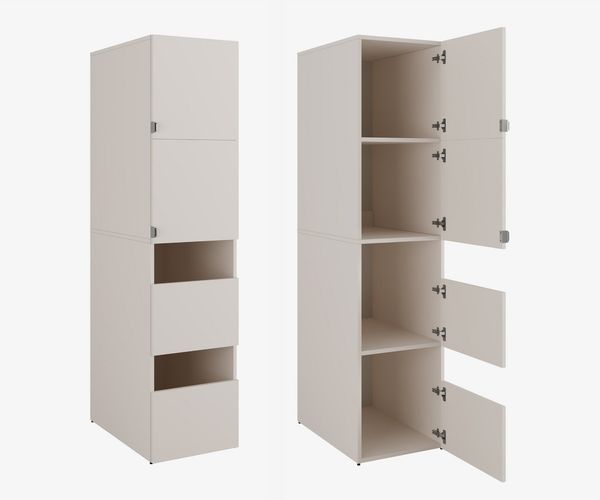 Platan Room Hochschrank Badschrank Beatrice 187x45x65cm Hochschrank Wäscheschrank Badregal 187cm hoch
