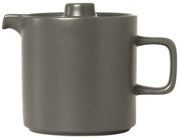 Blomus Teekanne Pilar, Kanne, Teebehälter, Henkelkanne, Keramik, Pewter, 1 L, 63999