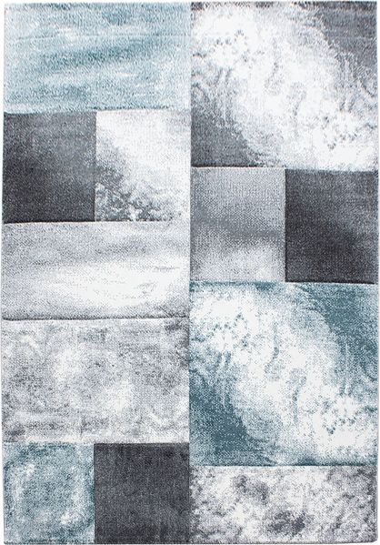 Kurzflor Teppich Hara rechteckig - 120x170 cm - Blau