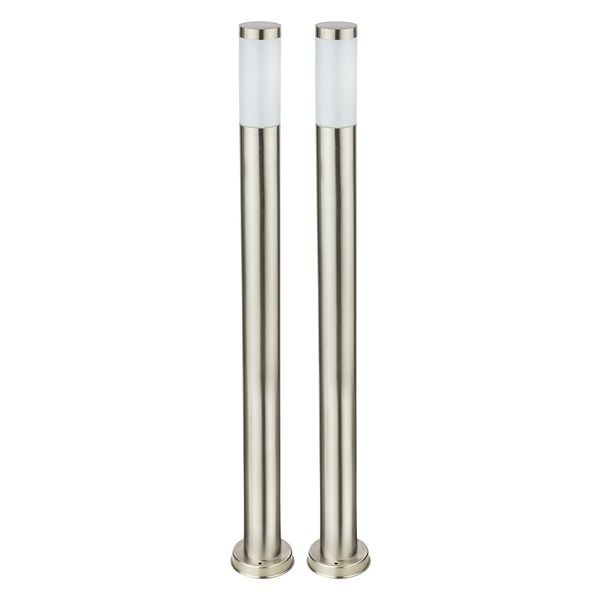 2er Set RGB LED Edelstahl Stehleuchten für den Außenbereich