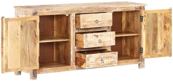 vidaXL Sideboard 151x40x75 cm Raues Akazienholz 321791 Bild 3