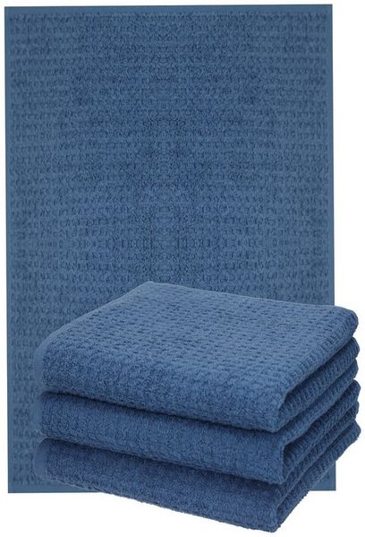 Betz Geschirrtuch 4er Set Küchenhandtücher Geschirrtücher 40x66 cm Farbe blau, (Set, 4-tlg, 4 Küchentücher 40x66 cm), Allrounder