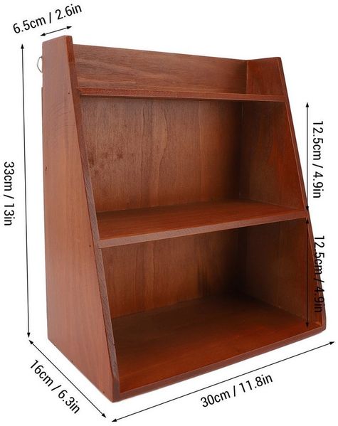 SURFOU Hängeregal Vintage Mehrstöckiger Schreibtisch-Organizer aus Holz – Wandmontage, Zwei Montagemöglichkeiten – Desktop-Aufbewahrungsständer und Wandhalterung – Vielseitiger Aufbewahrungshelfer für Homeoffice & Wohnbereich 1-tlg.