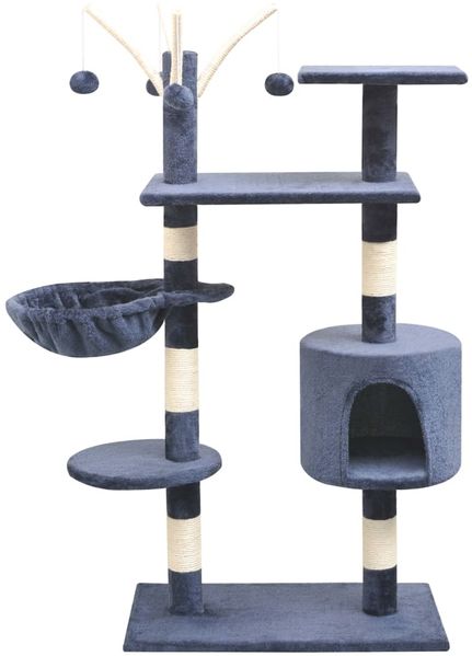 vidaXL Katzen-Kratzbaum 125 cm Dunkelblau 170484