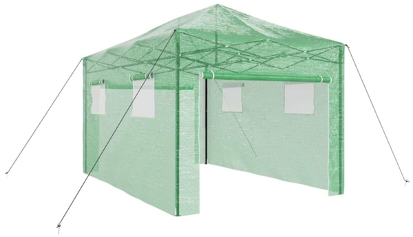 vidaXL Gewächshaus mit Pop-up-Rahmen Grün 290 x 430 x 315 cm Eisen 42006644