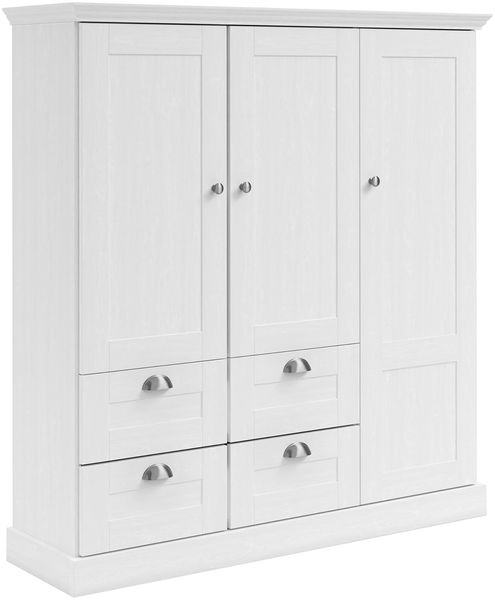 Mehrzweckschrank >Motala< in Weiß - 122x129x35cm (BxHxT)