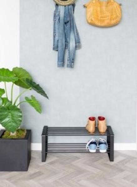 Schuhregal REX SR in Schwarz mit 2 Ablagen Flurregal von Spinder Bild 6