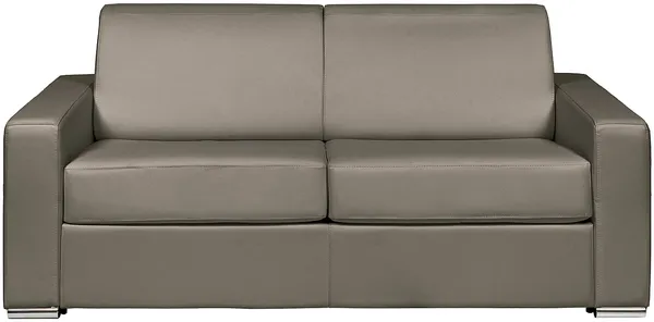 Vente-unique - CALITO Sofa Leder Schokoladenbraun - B 223 cm95 cm x H 85 cm x L 194 cm