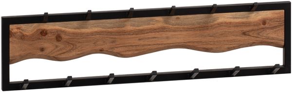 Wandgarderobe Hakenleiste Massivholz 80 cm Garderobe Flur Metall Modern