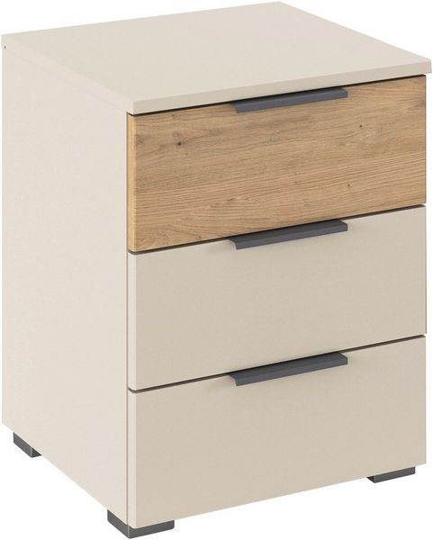rauch Nachtkommode Nachttisch-Set Nachtkonsole Beistelltisch Kommode Sideboard SAJO (Set, 2 St), mit 3 Schubladen, obere Schublade farblich abgesetzt MADE IN GERMANY Bild 2