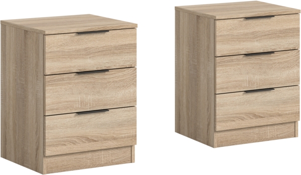 Nachtkommoden - Set (B/H/T: 45x60x40 cm) in Sonoma Eiche Nachbildung