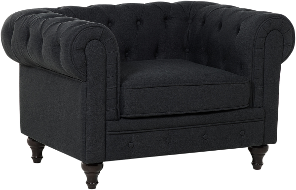 Sessel Polsterbezug graphitgrau CHESTERFIELD