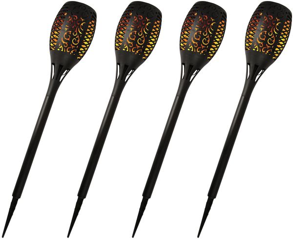 2-6er Pack LED- Gartenfackel Solar ( ca. 50cm hoch ) 4er Pack