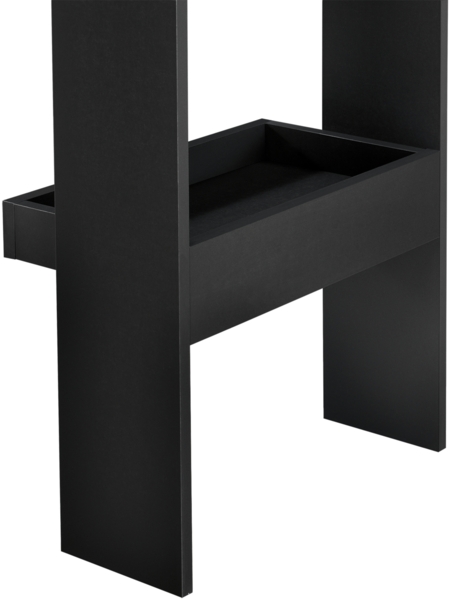 Bartisch Bromölla 120x45x106 cm Schwarz/Eiche dunkel en. casa Bild 6