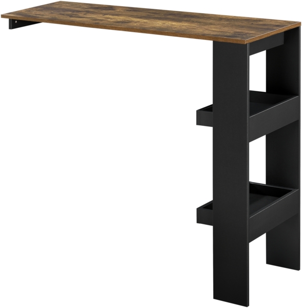 Bartisch Bromölla 120x45x106 cm Schwarz/Eiche dunkel en. casa Bild 2