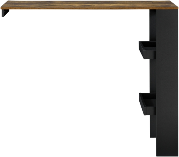 Bartisch Bromölla 120x45x106 cm Schwarz/Eiche dunkel en. casa Bild 4