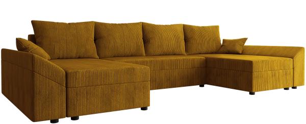 Ecksofa Chione U Cord (Farbe: Poso 1)