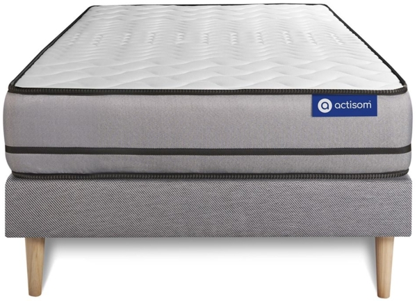 Actimemo night matratze 80x190cm + Bettgestell mit lattenrost - Dicke : 20cm - Memory-schaum - H5