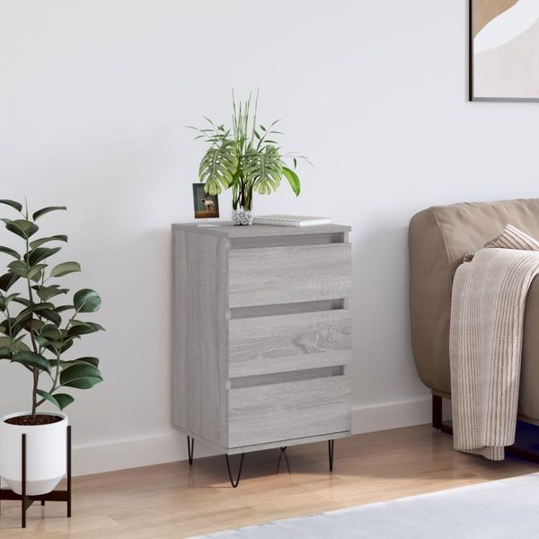 vidaXL Sideboard Grau Sonoma 40x35x70 cm Holzwerkstoff 831098