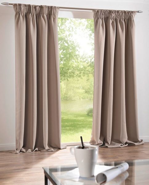 DecoHome24 Gardine Brillant (2 St), Kräuselband, blickdicht, blickdicht