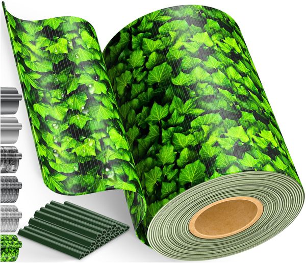 KESSER® PVC Sichtschutzstreifen Sichtschutz Rolle Doppelstabmatten Zaun Blickdicht | Wetterfest und Windschutz | Zaunfolie Sichtschutz Garten Gartenzaun 35 m, Buchsbaum