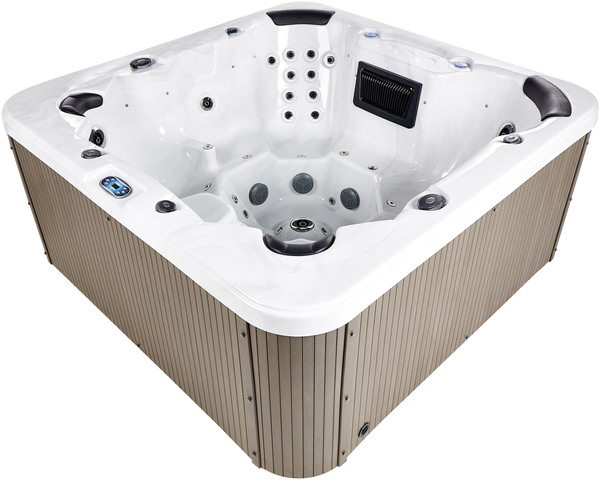 Outdoor Whirlwanne mit LED VILLARRICA Weiß