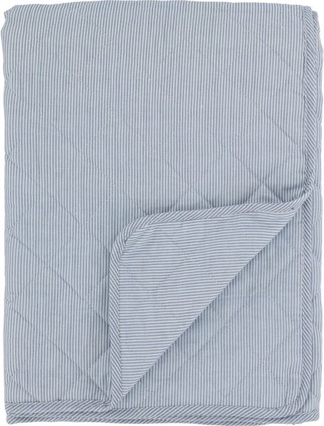 Chic Antique - Decke Quilt Kuscheldecke 180x130cm Blau Weiß Gestreift 16108506