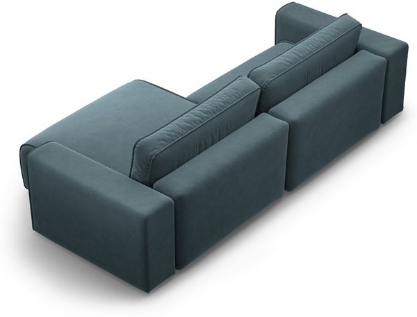 Micadoni Ecksofa Victor 3-Sitzer Rechts Samt Grau Bild 4