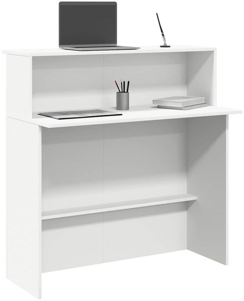 vidaXL Empfangstresen Weiß 100 x 50 x 103,5 cm Holzwerkstoff 859024
