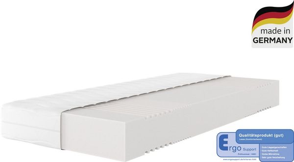 Komfortschaummatratze Lasse, Premiumqualität, 7 Zonen Matratze 90x200 cm, 140x200 cm, Älgdröm, 22 cm hoch, in H2/H3/H4, ergonomisch, atmungsaktiv, orthopädisch