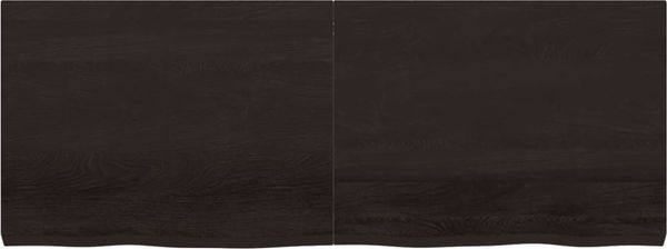 vidaXL Wandregal Dunkelbraun 160x60x(2-6)cm Massivholz Eiche Behandelt 363835 Bild 3