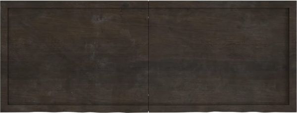 vidaXL Wandregal Dunkelbraun 160x60x(2-6)cm Massivholz Eiche Behandelt 363835 Bild 4