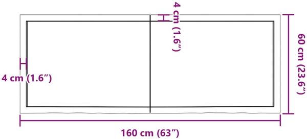 vidaXL Wandregal Dunkelbraun 160x60x(2-6)cm Massivholz Eiche Behandelt 363835 Bild 10