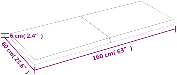 vidaXL Wandregal Dunkelbraun 160x60x(2-6)cm Massivholz Eiche Behandelt 363835 Bild 9