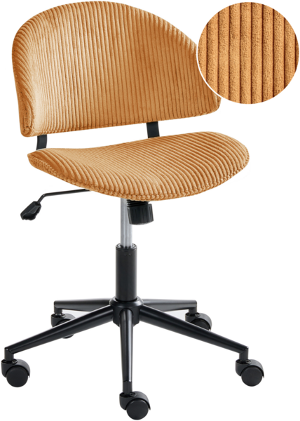 Bürostuhl KIANA Cord Orange
