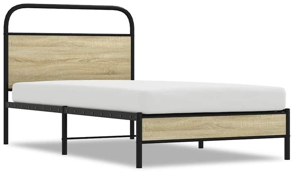 Einzelbettgestell Design für Erwachsene ohne Matratze 100x190 cm Sonoma-Eiche Holzwerkstoff d3816e