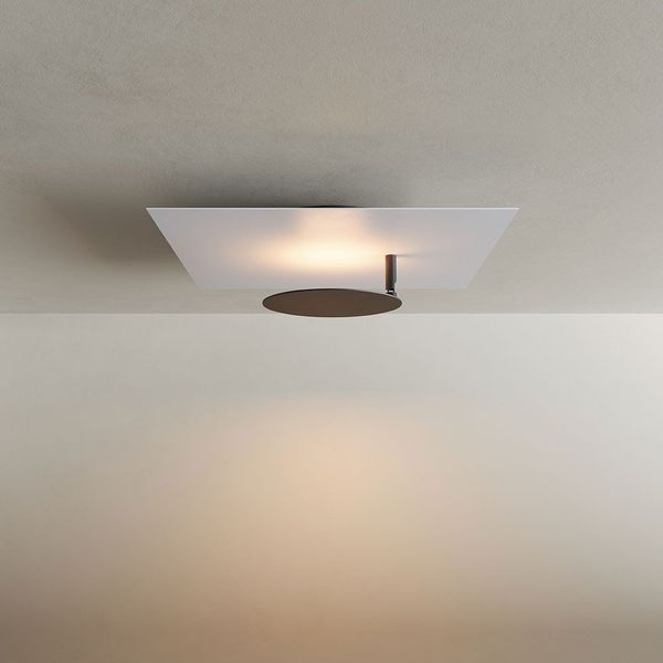s.luce LED Wand- und Deckenlampe Plate Weiß 45x45cm