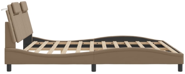vidaXL Bettgestell "Viana" mit LED ohne Matratze Cappuccino-Braun 180x200 cm 3214040 Bild 8