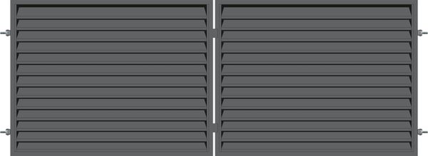 Polbram Doppeltor Ulrich 120 300 x 120 cm verzinkt anthrazit