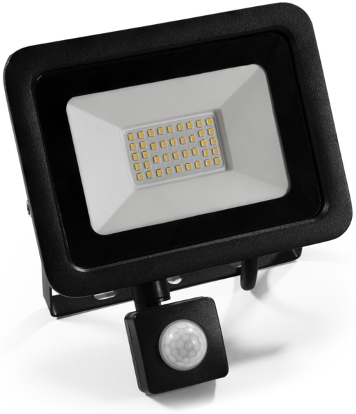 LED-Außenstrahler McShine ''Slim'' 30W, 2250lm, IP66, 4000K, Bewegungsmelder