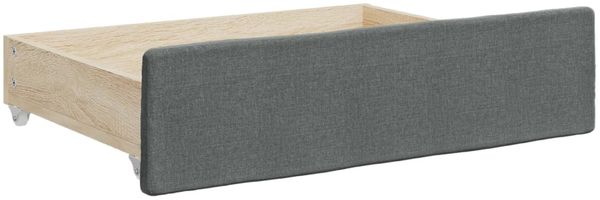 vidaXL Tagesbett Ausziehbar mit Schubladen Dunkelgrau 80x200 cm Stoff 3197666 Bild 10