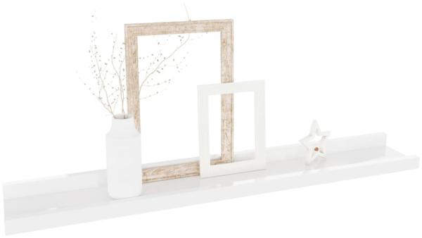 vidaXL Wandregale 2 Stk. Hochglanz-Weiß 60x9x3 cm 326649 Bild 3